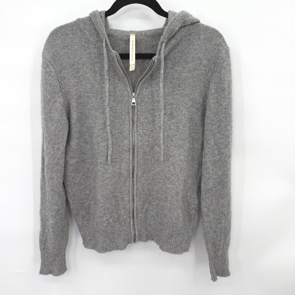 Babaton Cashmere Sweater Women S Grey Zip Up Aritzia Luxe Minimalist Loungewear